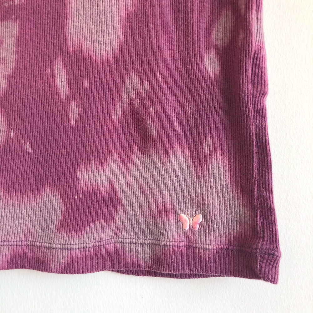Aeropostale Purple Bleach Tie Dye Ribbed Tank Top - Picture 3 of 6